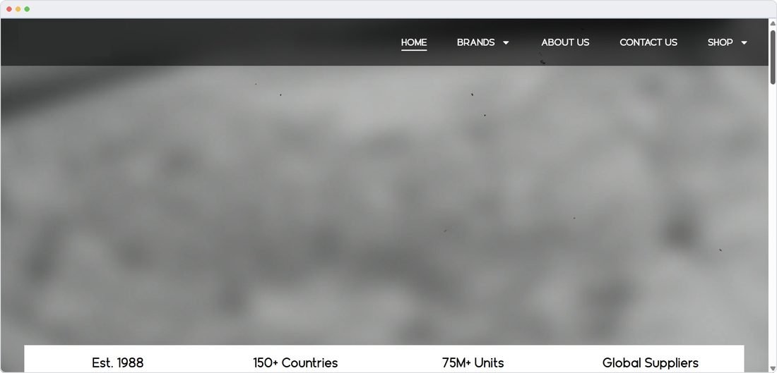 Global fragrance and consumer goods distributor website