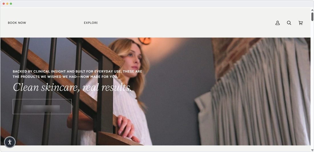 Clinical skincare brand website